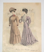 Kolorierte Beilage der ´Mode von Heute´, 1. Oct. 1907.