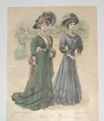 Kolorierte Beilage der ´Mode von Heute´, 1er Novembre 1907.