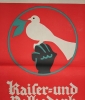 Plakat. Kaiser- und Volksdank f?r Heer und Flotte. (Faust und Taube mit Palmblatt).