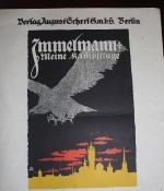 Plakat. Immelmann - Meine Kampfflüge. Selbsterlebt und selbsterzählt Geheftet 1 Mk. gebunden 2 Mk.