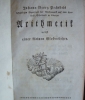 Johann Georg Prändels Arithmetik nebst einer kleinen Globuslehre.