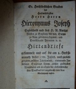 Hirtenbriefe gesammelt und auf die am I. Herbstmonath dieses 1782. Jahrs..., eintretrettende Jubelfeyer Salzburgs...vor dem Waisenhause.